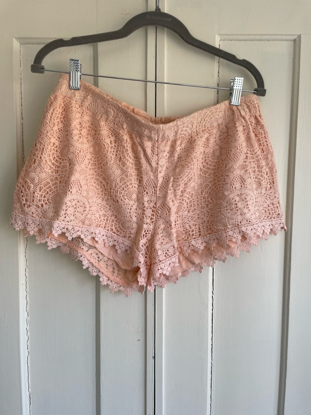 Indigo Rein Shorts Crochet Boho Pink Peach Lace Large Summer Festival Beach NEW